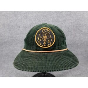 Unbranded Corduroy Snapback Hat Mens OSFM Green Good Occult Eye Rope Cap